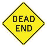 Accuform 24 x 24 in. Engineer Grade Reflective Aluminum Sign in  Yellow - DEAD END AFRW460RA at Pollardwater