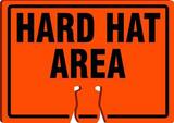 Accuform Cone Top Sign Orange Cone Top Sign 10 x 14 in. - HARD HAT AREA AFBC747 at Pollardwater