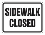 Accuform 18 x 24 in. Engineer Grade Reflective Aluminum Sign in White - SIDEWALK CLOSED AFRR336RA at Pollardwater