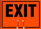 Accuform Cone Top Sign Orange Cone Top Sign 10 x 14 in. - EXIT AFBC742 at Pollardwater