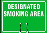 Accuform Cone Top Sign Green Cone Top Sign 10 x 14 in. - DESIGNATED SMOKING AREA AFBC743 at Pollardwater