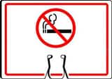 Accuform Cone Top Sign White Cone Top Sign 10 x 14 in. - NO SMOKING (Symbol) AFBC741 at Pollardwater