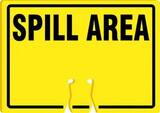 Accuform Cone Top Sign Yellow Cone Top Sign 10 x 14 in. - SPILL AREA AFBC727 at Pollardwater