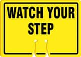 Accuform Cone Top Sign Yellow Cone Top Sign 10 x 14 in. - WATCH YOUR STEP AFBC724 at Pollardwater