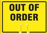 Accuform Cone Top Sign Yellow Cone Top Sign 10 x 14 in. - OUT OF ORDER AFBC722 at Pollardwater