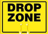 Accuform Cone Top Sign Yellow Cone Top Sign 10 x 14 in. - DROP ZONE AFBC720 at Pollardwater