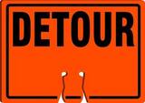 Accuform Cone Top Sign Orange Cone Top Sign 10 x 14 in. - DETOUR AFBC778 at Pollardwater