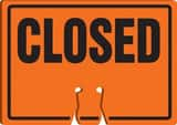 Accuform Cone Top Sign Orange Cone Top Sign 10 x 14 in. - CLOSED AFBC774 at Pollardwater