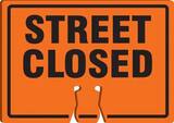 Accuform Cone Top Sign Orange Cone Top Sign 10 x 14 in. - STREET CLOSED AFBC770 at Pollardwater