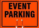 Accuform Cone Top Sign Orange Cone Top Sign 10 x 14 in. - EVENT PARKING AFBC780 at Pollardwater