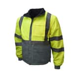 Radians Radwear™ M Size Polyester Windbreaker Jacket in Hi-Viz Green and Grey RSJ073ZDSM at Pollardwater