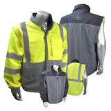 Radians Radwear™ XL Size Polyester Windbreaker Jacket in Hi-Viz Green and Grey RSJ073ZDSXL at Pollardwater