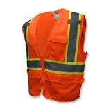 Radians Radwear™ XXXXXL Size Polyester Surveyor Vest in Hi-Viz Orange RSV2722ZOM5X at Pollardwater