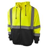 Radians Radwear™ XL Size Polyester Sweatshirt with Zipper in Hi-Viz Green RSJ01B3ZGSXL at Pollardwater