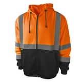Radians Radwear™ XXXXXL Size Polyester Sweatshirt with Zipper in Hi-Viz Orange RSJ01B3ZOS5X at Pollardwater