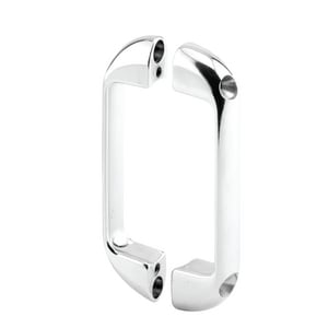 3-1/2 in. Double Door Pull with Fastener in Polished Chrome