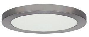 13 in. 25W 1-Light LED Flush Mount Ceiling Fixture in Brushed Nickel