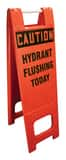 Accuform Signs Custom Fold-Ups® 45 x 13 in. Caution Hydrant Flushing Today Sign in Orange APFH222OR at Pollardwater