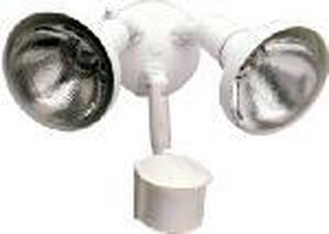 200 W 2 Light Incandescent Flood Light in White