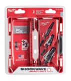 Milwaukee® Shockwave™Impact Duty™ #2 (3/16 - 1/2 in.), #3 (3/16 - 3/4 in.), #8 (1/8 - 1 in. ) x 1/4 in. Hex Drill Bit Mechanical Set (3 Piece) M48899256 at Pollardwater