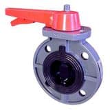 FNW® Figure 721A Plastic Wafer Viton® Lever Handle Butterfly Valve FNW721AVP at Pollardwater