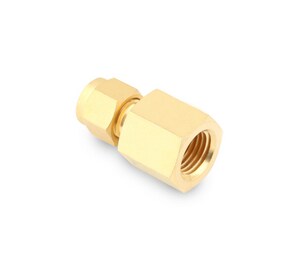 1/2 in. Tube OD x 3/8 in. FPT Brass Female Connector Double Ferrule