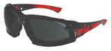 Radians Obliterator™ IQ - Iquity™ Polycarbonate Black and Red Frame Safety Glass with Smoke and Anti-fog Lens ROBL123 at Pollardwater
