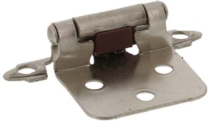 1.625 in. Self Closing Cabinet Hinge in Satin Nickel (Pack of 2)