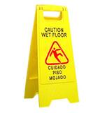 Abco Plastic Folding Wet Floor Sign in Yellow AWS0001 at Pollardwater
