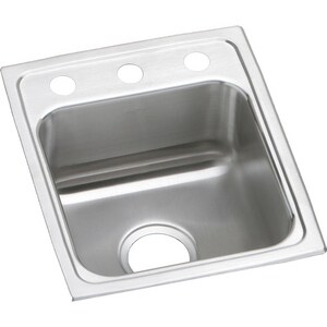 Elkay Gourmet 1 Bowl Stainless Steel Topmount Bar Sink With Center Drain
