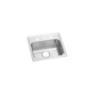 19-1/2 in. Drop-in Stainless Steel Single Bowl Kitchen Sink in Lustrous Satin