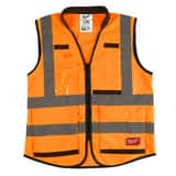 Milwaukee® HIGH VISIBILITY ORANGE PERFORMANCE SAFETY VEST L/XL M48735052 at Pollardwater