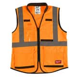 Milwaukee® HIGH VISIBILITY ORANGE PERFORMANCE SAFETY VEST S/M CSA M48735091 at Pollardwater