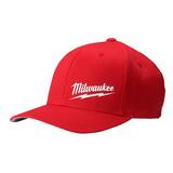 Milwaukee® S/M Size Polyester, Cotton and Spandex Fitted Hat in Red M504RSM at Pollardwater