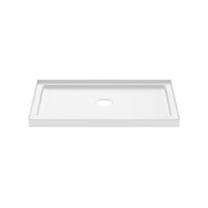 48 in. x 34 in. Shower Base with Center Drain in White