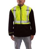 Tingley Phase 2™ Size XL Fleece and Plastic Jacket in Black, Fluorescent Yellow-Green TJ73022XL at Pollardwater