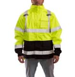 Tingley Icon™ Size 5X 300D and Polyester Reusable Jacket with Reflective Tape in Black, Fluorescent Yellow and Green TJ241225X at Pollardwater