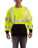 Tingley Job Sight™ Plastic Sweatshirt in Black, Fluorescent Yellow-Green and Silver TS78022XL at Pollardwater