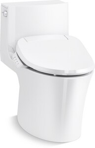 0.96 gpf/1.28 gpf Elongated Dual Flush One Piece Toilet in White