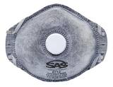 SAS Safety N95 Valved Activated Carbon Respirator, One Size Fits Most (Box of 10) SAS8712 at Pollardwater