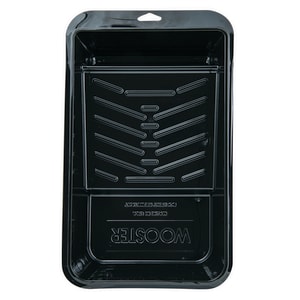 6-1/2 in. Recycled Plastic Tray in Black