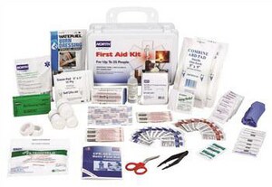 111 Piece 25 Person Plastic First Aid Kit