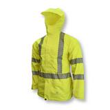 Radians Plastic Rain Jacket in Hi-Viz Green RRW12L3ZGR3X at Pollardwater