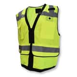 Radians Size 3X Polyester Reusable Heavy Duty Surveyor Safety Tether Vest in Hi-Viz Green RSV59ZT2ZGD3X at Pollardwater