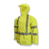 Radians Plastic Rain Jacket in Hi-Viz Green RRW12L3ZGR2X at Pollardwater