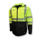 Radians Ripstop Fabric Reusable Reversible Quilted Water Repellent Jacket in Hi-Viz Green RSJ043SGR4X at Pollardwater