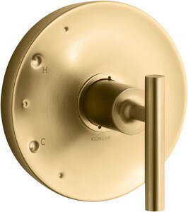Single Handle Pressure Balancing Valve Trim in Vibrant<REG/> Brushed Moderne Brass