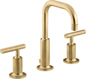 Two Handle Widespread Bathroom Sink Faucet in Vibrant<REG/> Brushed Moderne Brass