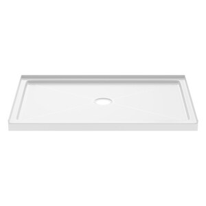 60 in. x 42 in.  Shower Base with Center Drain in White
