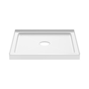 42 in. x 42 in. Shower Base with Center Drain in White